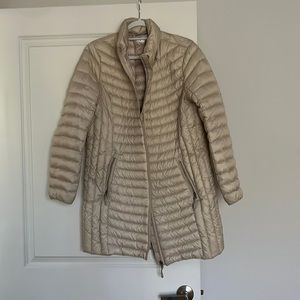 Cream puffer jacket (long)